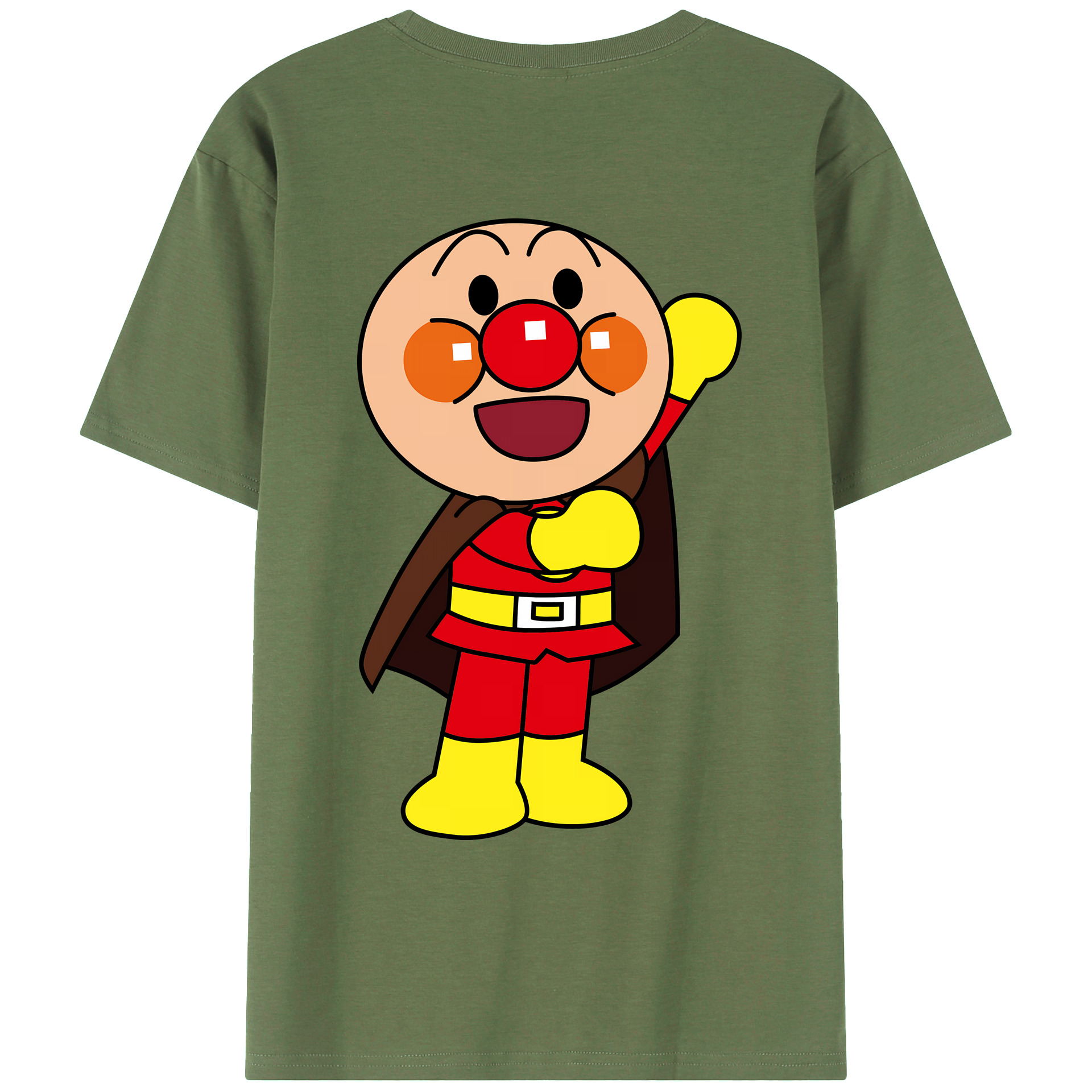 （画像用） アンパンマン Anpanman 綿100％ メンズ半袖Tシャツ（バックプリント） 通気性